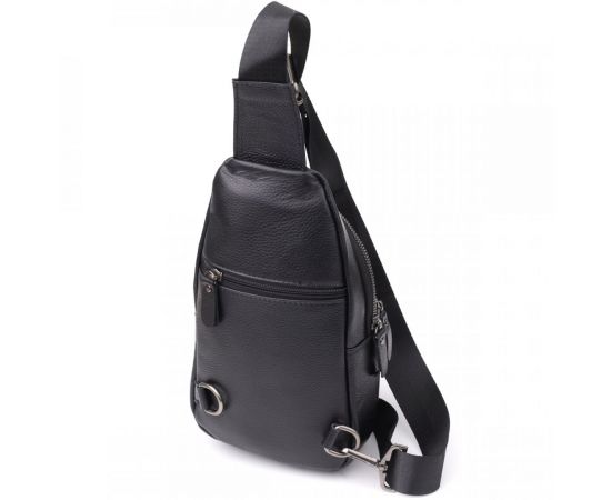 Купить Мужская сумка через плечо из натуральной кожи Vintage 23032 Черный, фото , изображение 2, характеристики, отзывы