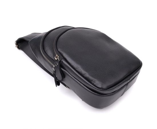 Купить Мужская сумка через плечо из натуральной кожи Vintage 23032 Черный, фото , изображение 6, характеристики, отзывы