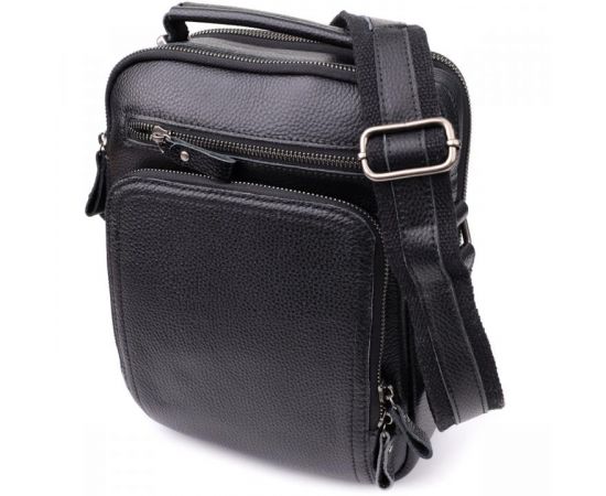 Купить Деловая мужская сумка с ручкой для переноса в руке из натуральной кожи Vintage 23034 Черный, фото , характеристики, отзывы