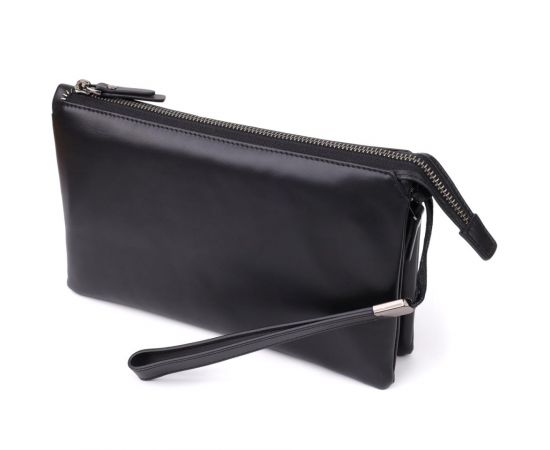 Купить Мужской клатч из натуральной кожи Vintage 23035 Черный, фото , характеристики, отзывы