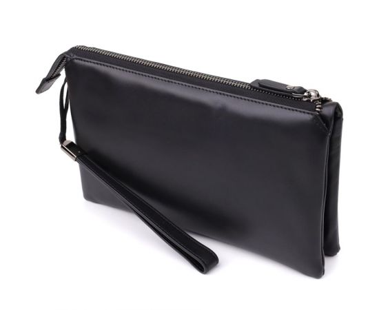 Купить Мужской клатч из натуральной кожи Vintage 23035 Черный, фото , изображение 2, характеристики, отзывы