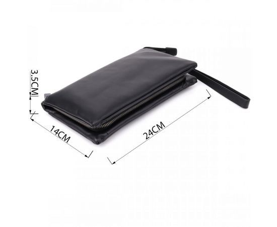 Купить Мужской клатч из натуральной кожи Vintage 23035 Черный, фото , изображение 3, характеристики, отзывы