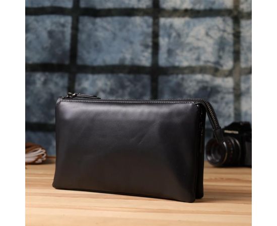 Купить Мужской клатч из натуральной кожи Vintage 23035 Черный, фото , изображение 10, характеристики, отзывы