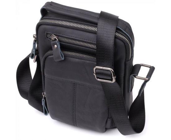 Купить Деловая мужская сумка из натуральной кожи Vintage 23036 Черный, фото , характеристики, отзывы