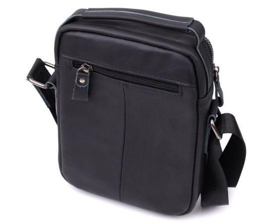 Купить Деловая мужская сумка из натуральной кожи Vintage 23036 Черный, фото , изображение 2, характеристики, отзывы