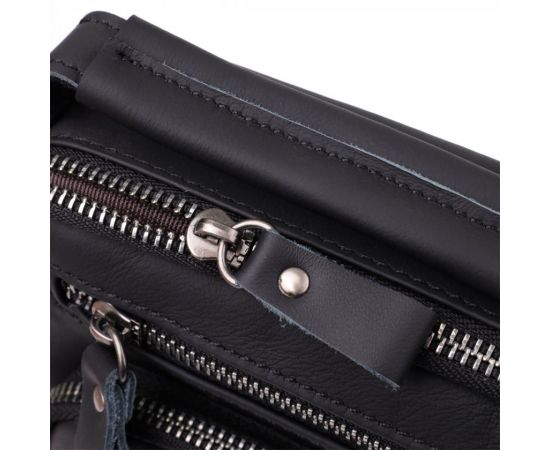 Купить Деловая мужская сумка из натуральной кожи Vintage 23036 Черный, фото , изображение 6, характеристики, отзывы