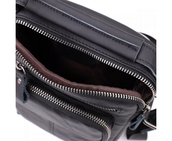 Купить Деловая мужская сумка из натуральной кожи Vintage 23036 Черный, фото , изображение 7, характеристики, отзывы