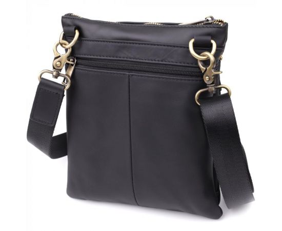 Купить Повседневная мужская сумка из натуральной кожи Vintage 23037 Черный, фото , изображение 2, характеристики, отзывы