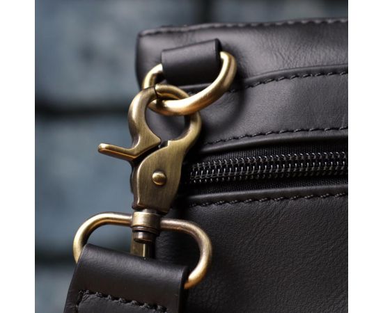 Купить Повседневная мужская сумка из натуральной кожи Vintage 23037 Черный, фото , изображение 11, характеристики, отзывы