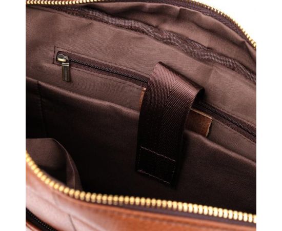 Купить Мужской деловой портфель из натуральной кожи Vintage 23038 Коричневый, фото , изображение 8, характеристики, отзывы