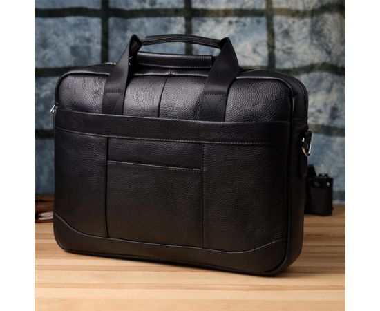 Придбати Деловой портфель для мужчин из натуральной кожи Vintage 23039 Черный, image , зображення 9, характеристики, відгуки