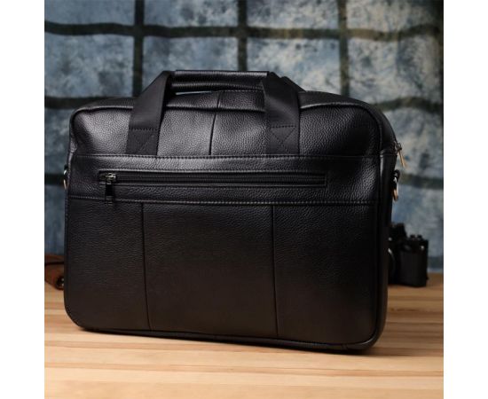 Придбати Деловой портфель для мужчин из натуральной кожи Vintage 23039 Черный, image , зображення 10, характеристики, відгуки