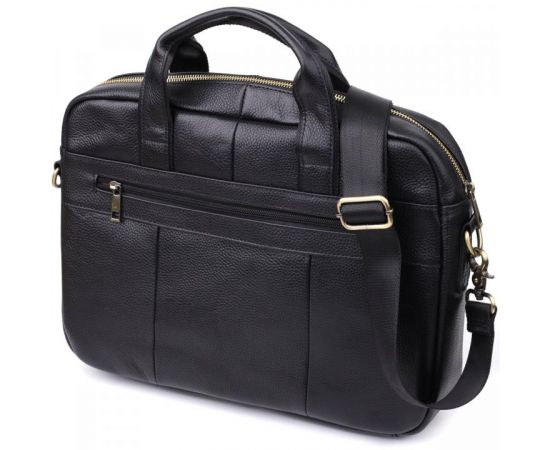 Купить Портфель для мужчин из натуральной кожи Vintage 23041 Черный, фото , изображение 2, характеристики, отзывы