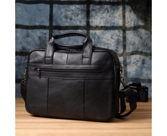 Купить Портфель для мужчин из натуральной кожи Vintage 23041 Черный, фото , изображение 11, характеристики, отзывы