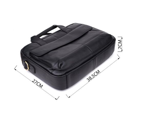 Купить Портфель для мужчин из натуральной кожи Vintage 23041 Черный, фото , изображение 3, характеристики, отзывы