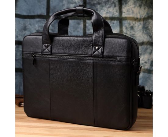 Купить Портфель для мужчин из натуральной кожи Vintage 23042 Черный, фото , изображение 10, характеристики, отзывы