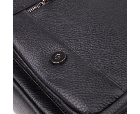 Купить Вместительный портфель для мужчин из натуральной кожи Vintage 23043 Черный, фото , изображение 8, характеристики, отзывы