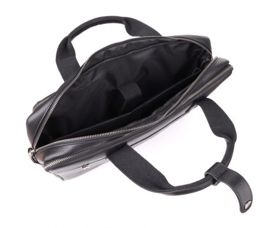 Купить Вместительный портфель для мужчин из натуральной кожи Vintage 23043 Черный, фото , изображение 9, характеристики, отзывы