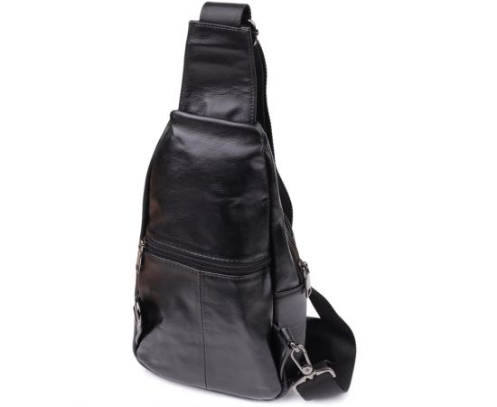 Придбати Мужская сумка через плечо из натуральной кожи Vintage 23048 Черный, image , зображення 2, характеристики, відгуки
