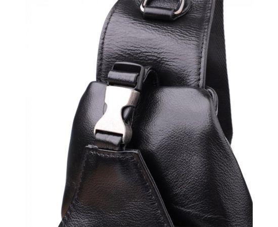 Придбати Мужская сумка через плечо из натуральной кожи Vintage 23048 Черный, image , зображення 5, характеристики, відгуки