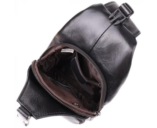 Придбати Мужская сумка через плечо из натуральной кожи Vintage 23048 Черный, image , зображення 7, характеристики, відгуки