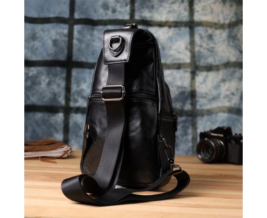 Придбати Мужская сумка через плечо из натуральной кожи Vintage 23048 Черный, image , зображення 10, характеристики, відгуки