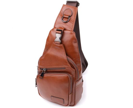 Купить Мужская сумка через плечо из натуральной кожи Vintage 23049 Рыжий, фото , характеристики, отзывы