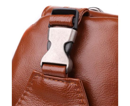 Купить Мужская сумка через плечо из натуральной кожи Vintage 23049 Рыжий, фото , изображение 6, характеристики, отзывы