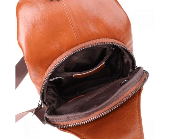 Купить Мужская сумка через плечо из натуральной кожи Vintage 23049 Рыжий, фото , изображение 7, характеристики, отзывы