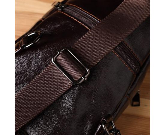 Купить Сумка через плечо из натуральной кожи Vintage 23050 Коричневый, фото , изображение 11, характеристики, отзывы