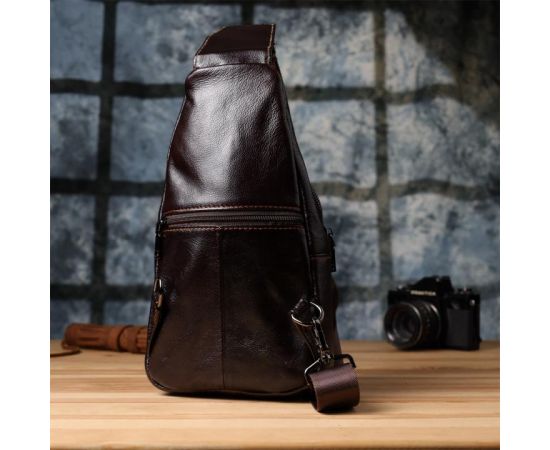 Купить Сумка через плечо из натуральной кожи Vintage 23050 Коричневый, фото , изображение 10, характеристики, отзывы