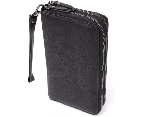 Купить Интересный мужской клатч из натуральной кожи Vintage 23063 Черный, фото , характеристики, отзывы