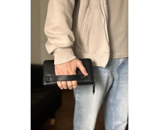 Купить Интересный мужской клатч из натуральной кожи Vintage 23063 Черный, фото , изображение 12, характеристики, отзывы
