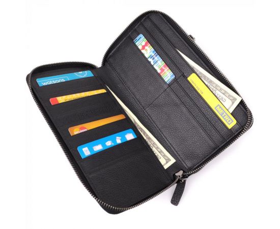 Купить Интересный мужской клатч из натуральной кожи Vintage 23063 Черный, фото , изображение 7, характеристики, отзывы