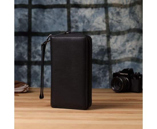 Купить Интересный мужской клатч из натуральной кожи Vintage 23063 Черный, фото , изображение 9, характеристики, отзывы