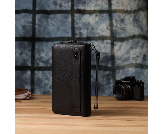 Купить Интересный мужской клатч из натуральной кожи Vintage 23063 Черный, фото , изображение 10, характеристики, отзывы