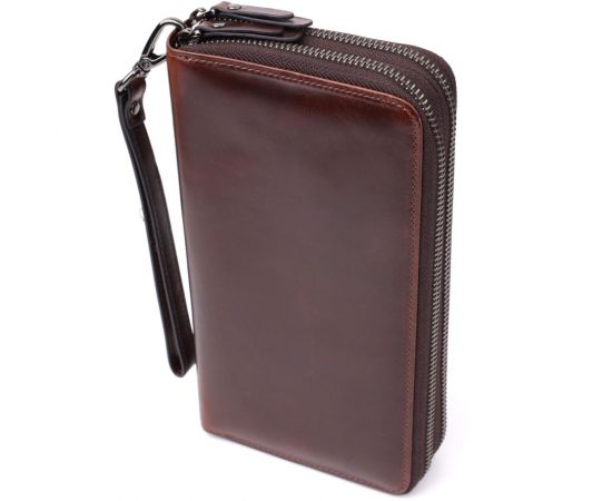 Купить Мужской клатч из натуральной кожи Vintage 23064 Коричневый, фото , характеристики, отзывы