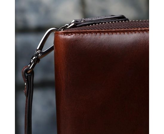 Купить Мужской клатч из натуральной кожи Vintage 23064 Коричневый, фото , изображение 11, характеристики, отзывы