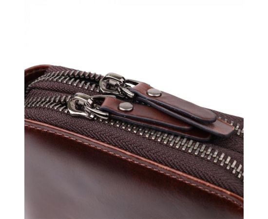 Купить Мужской клатч из натуральной кожи Vintage 23064 Коричневый, фото , изображение 5, характеристики, отзывы