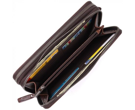 Купить Мужской клатч из натуральной кожи Vintage 23064 Коричневый, фото , изображение 7, характеристики, отзывы