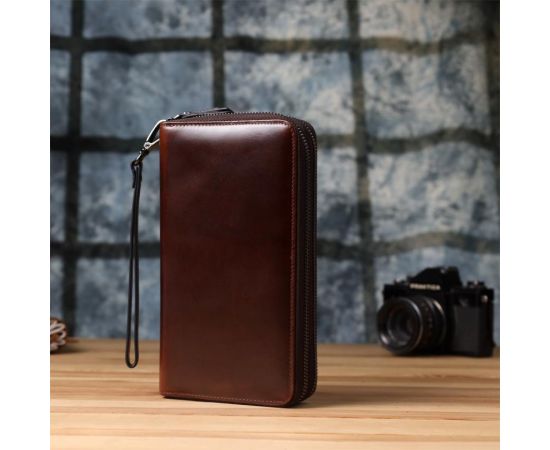 Купить Мужской клатч из натуральной кожи Vintage 23064 Коричневый, фото , изображение 9, характеристики, отзывы