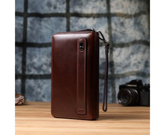 Купить Мужской клатч из натуральной кожи Vintage 23064 Коричневый, фото , изображение 10, характеристики, отзывы