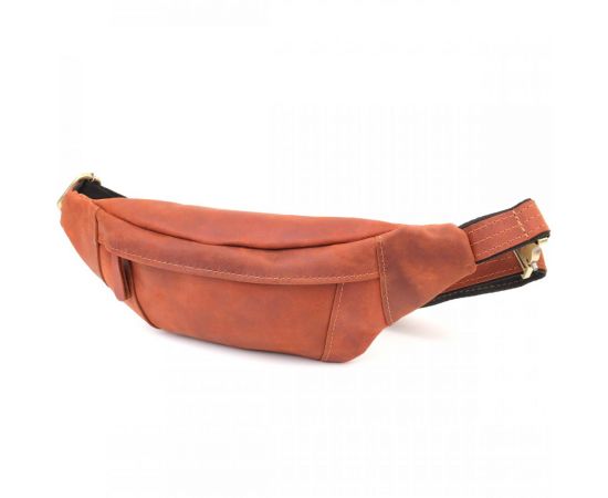 Купить Практичная сумка-бананка для мужчин из натуральной винтажной кожи Shvigel 23122 Рыжий, фото , характеристики, отзывы