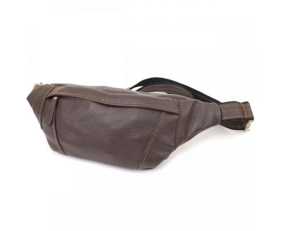 Купить Модная сумка-бананка для мужчин из натуральной зернистой кожи Shvigel 23128 Коричневый, фото , характеристики, отзывы