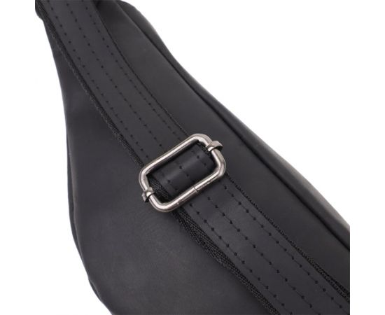 Купить Мужская бананка из натуральной винтажной кожи Shvigel 23129 Черный, фото , изображение 5, характеристики, отзывы