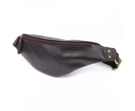 Купить Бананка для мужчин из гладкой натуральной кожи Shvigel 23135 Коричневый, фото , характеристики, отзывы