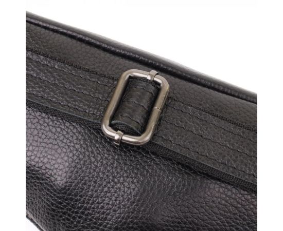 Купить Удобная сумка бананка для мужчин из зернистой натуральной кожи Shvigel 23136 Черный, фото , изображение 5, характеристики, отзывы