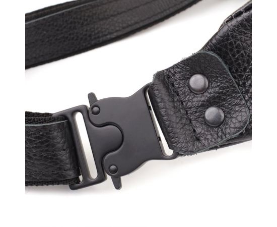 Купить Удобная сумка бананка для мужчин из зернистой натуральной кожи Shvigel 23136 Черный, фото , изображение 6, характеристики, отзывы