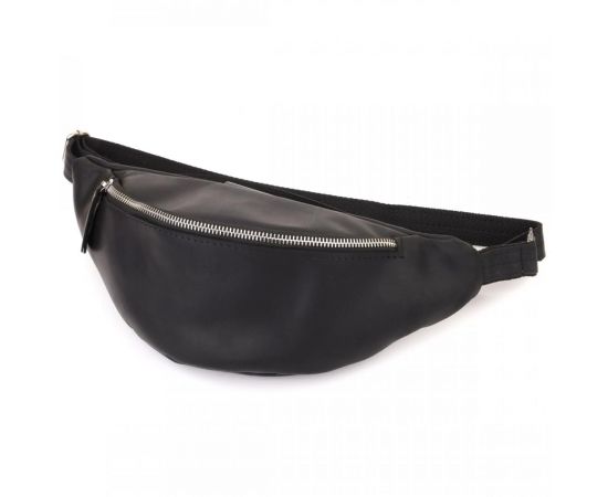 Купить Надежная сумка бананка для мужчин из винтажной натуральной кожи Shvigel 23138 Черный, фото , характеристики, отзывы