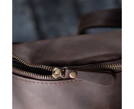 Купить Добротная сумка бананка для мужчин из винтажной натуральной кожи Shvigel 23139 Коричневый, фото , изображение 11, характеристики, отзывы